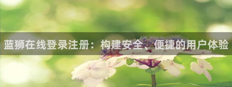 卧龙娱乐2平台注册：蓝狮在线登录注册：构建安全、便捷的用户体验
