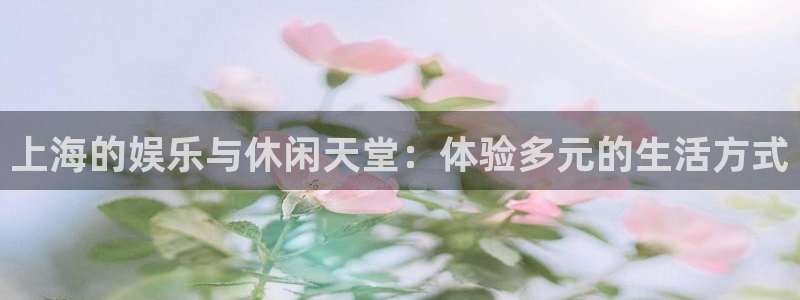 卧龙娱乐体育代理：上海的娱乐与休闲天堂：体验多元的生活方式