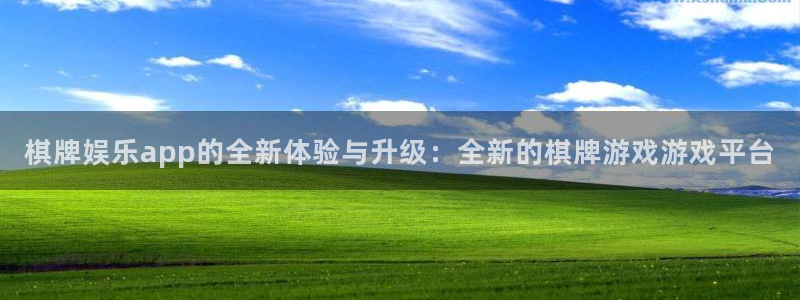 卧龙娱乐招商：棋牌娱乐app的全新体验与升级：全新的棋牌游戏游戏平台